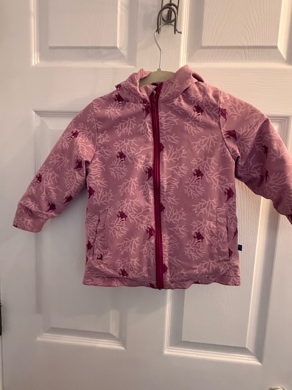Kickee Pants Pink Coral Print Hooded Jacket
